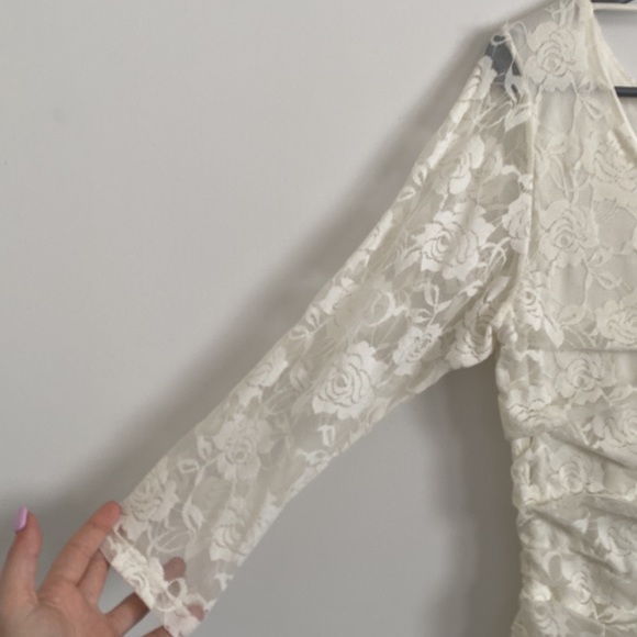 White Lace Dress - Picture 3 of 4